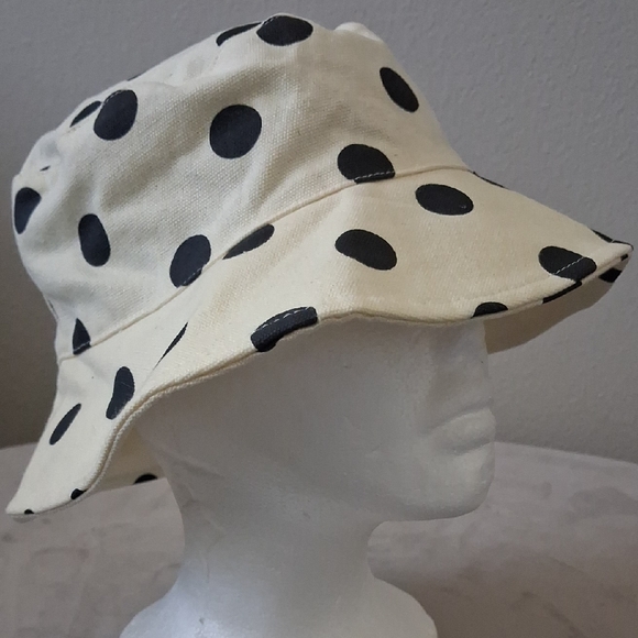 American Exchange Black & Cream Cotton Bucket Hat - Picture 7 of 9